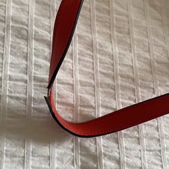 Orange leather Coach hand bag - Picture 5 of 7